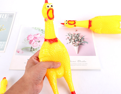 Piszcząca zabawka dla psa, kurczak, 16 cm