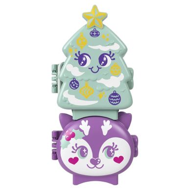 Polly Pocket, Świąteczny zestaw kompaktowy, zestaw z laleczką i akcesoriami