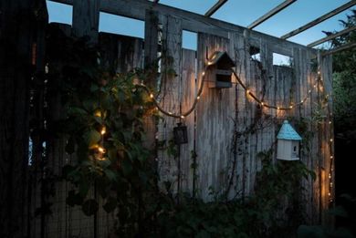 Saska Garden, sznur jutowy z lampami solar, 60 led, 4.5 m