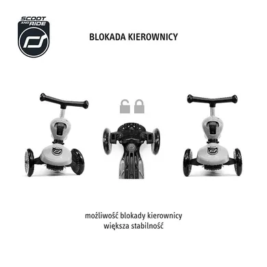 Scoot & Ride, Highwaykick 1, jeździk i hulajnoga 2w1, Kiwi