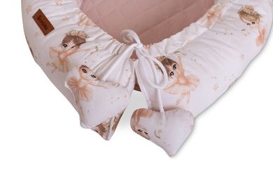 Sensillo, Baletnice, gniazdko niemowlęce, kokon, muślin, różowy, 80-45 cm