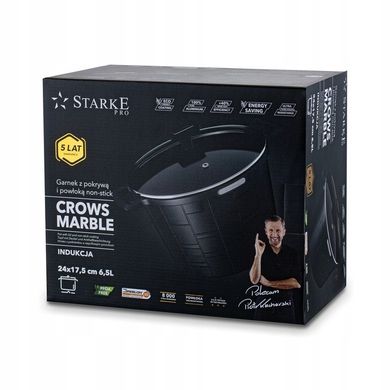 Starke Pro, Crows Marble, garnek z pokrywą, 6.5l