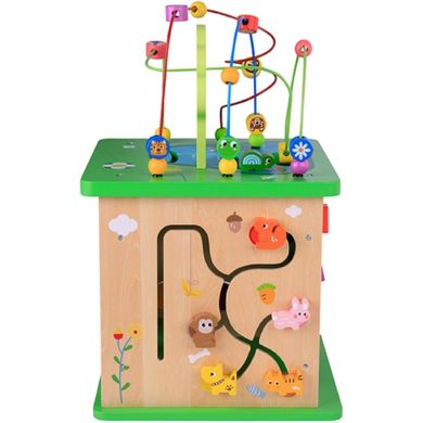 Tooky Toy, drewniana kostka aktywności, sorter