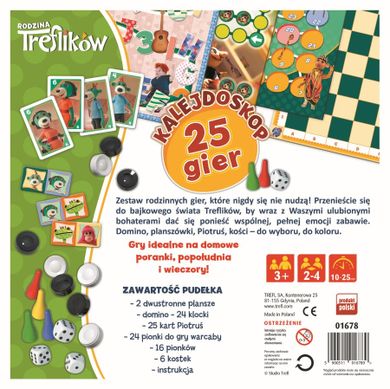 Trefl, Rodzina Treflików, Rodzinne granie, Kalejdoskop 25 gier, gra familijna