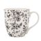 Altom Design, kubek, baryłka z wywiniętym rantem, porcelana NBC, sepia flowers, 630 ml