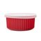 Altom Design, Red Chilli, ramekin ceramiczny z pokrywką, 12,5-6 cm, 370 ml