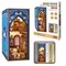 Askato, Book Nook, Książkowy zakątek, księgarnia, drewniane puzzle 3D, 223 elementy