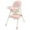 Baby Mix, Nora, krzesełko do karmienia, dusty pink