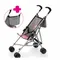 Bayer Design, Buggy, wózek spacerówka dla lalek z torbą, szary