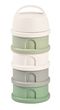 Beaba, pojemniki na mleko w proszku, 4 komory, cotton white/sage green