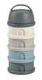 Beaba, pojemniki na mleko w proszku, 4 komory, mineral grey/blue