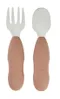 Beaba, zestaw pierwszych sztućców ze stali nierdzewnej, praline