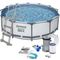 Bestway, basen stelażowy z pompą filtrującą i akcesoriami, okrągły, 100-366 cm, zestaw 10w1