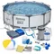 Bestway, basen stelażowy z pompą filtrującą i akcesoriami, okrągły, 100-366 cm, zestaw 17w1