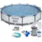 Bestway, Steel Pro Max, basen stelażowy z pompą filtracyjną, 3,66-0,76m