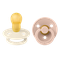 Bibs, Colour, smoczek uspokajający, kauczuk Hevea, Ivory&Blush, 18m+, 2 szt.