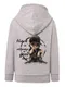 Bluza dziewczęca z kapturem, rozpinana, szara, Tup Tup