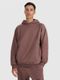 Bluza męska z kapturem, brązowa, 4F