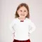 Bluzka dziewczęca z długim rękawem, biała, Nicol
