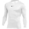 Bluzka termoaktywna męska z długim rękawem, biała, Nike