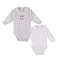 Body chłopięce z długim rękawem, szare, białe, zestaw, 2 szt., Tup Tup