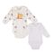 Body dziewczęce z długim rękawem, ecru, białe, zestaw, 2 szt., Tup Tup