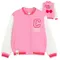 Cool Club, Bluza bejsbolówka dziewczęca, rozpinana, ocieplana, różowa