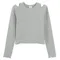 Cool Club, Bluzka dziewczęca z długim rękawem, prążkowana, szara