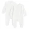 Cool Club, Pajac niemowlęcy, bawełna organiczna, biały, zestaw, 2 szt.