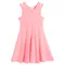 Cool Club, Sukienka tenisowa dziewczęca bez rękawów, prążkowana, różowa fluo