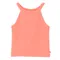 Cool Club, T-shirt dziewczęcy bez rękawów, prążkowany, pomarańczowy fluo
