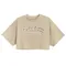 Cool Club, T-shirt dziewczęcy, crop top, beżowy