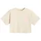 Cool Club, T-shirt dziewczęcy, crop top, beżowy