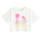 Cool Club, T-shirt dziewczęcy, crop top, biały