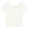 Cool Club, T-shirt dziewczęcy, prążkowany, biały