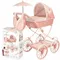 Decuevas, głęboki wózek dla lalek z torbą i parasolką, Tulipe