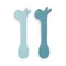 Done By Deer, Lama Lalee, łyżeczka silikonowa, blue, 2 szt.