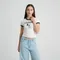 Dopasowany t-shirt z nadrukiem Myszka Miki NOWEAR