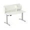Entelo, Axio, biurko elektryczne regulowane z nadstawką, rozmiar 5-6, 100-65 cm, biały