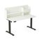 Entelo, Axio, biurko elektryczne regulowane z nadstawką, rozmiar 5-6, 100-65 cm, biały