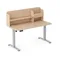 Entelo, Axio, biurko elektryczne regulowane z nadstawką, rozmiar 5-6, 120-65 cm, brzoza