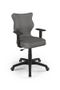 Entelo, Duo, krzesło biurowe z podłokietnikami, wzrost 159-188 cm, ciemno szare