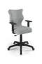 Entelo, Duo, krzesło biurowe z podłokietnikami, wzrost 159-188, szare