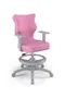 Entelo, Duo, krzesło biurowe z podnóżkiem i podłokietnikami, wzrost 159-188 cm, różowe