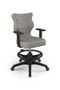 Entelo, Duo, krzesło biurowe z podnóżkiem i podłokietnikami, wzrost 159-188 cm, szare