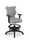 Entelo, Duo, krzesło biurowe z podnóżkiem i podłokietnikami, wzrost 159-188 cm, szare