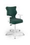 Entelo, Duo, krzesło młodzieżowe z podłokietnikami, wzrost 146-176,5 cm, zielone