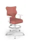 Entelo, Duo, krzesło młodzieżowe z podnóżkiem i podłokietnikami, wzrost 146-176,5 cm, różowe