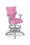 Entelo, Duo, krzesło młodzieżowe z podnóżkiem i podłokietnikami, wzrost 146-176,5 cm, różowe