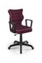 Entelo, Norm, krzesło biurowe z podłokietnikami, wzrost 159-188 cm, fioletowe